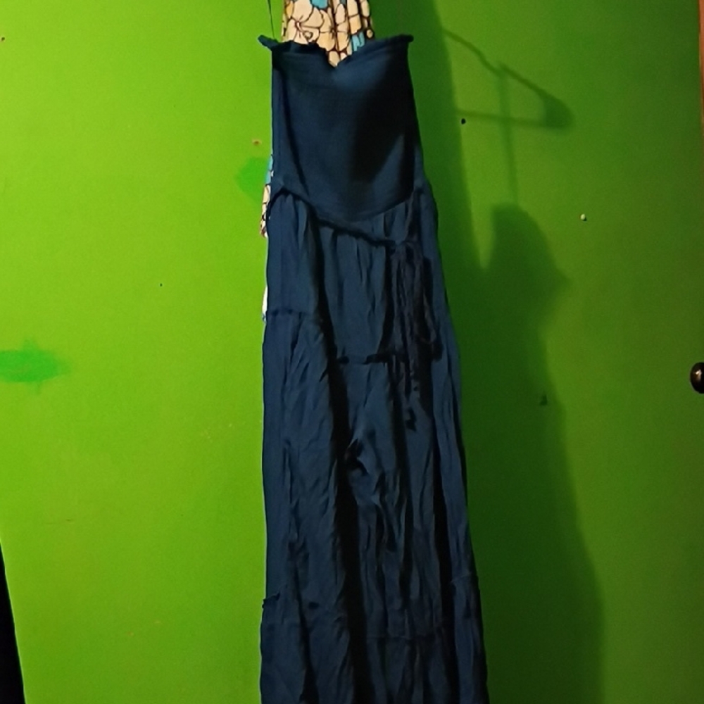 Love Tree Teal Strapless Jumper